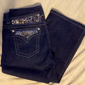 EUC Miss Me embellished Easy Boot jeans.  Size 30 inseam 33”